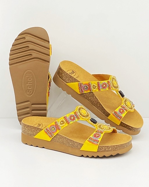 Scholl Ciabatte Estive Donna BAHIA Colore Giallo Size 35